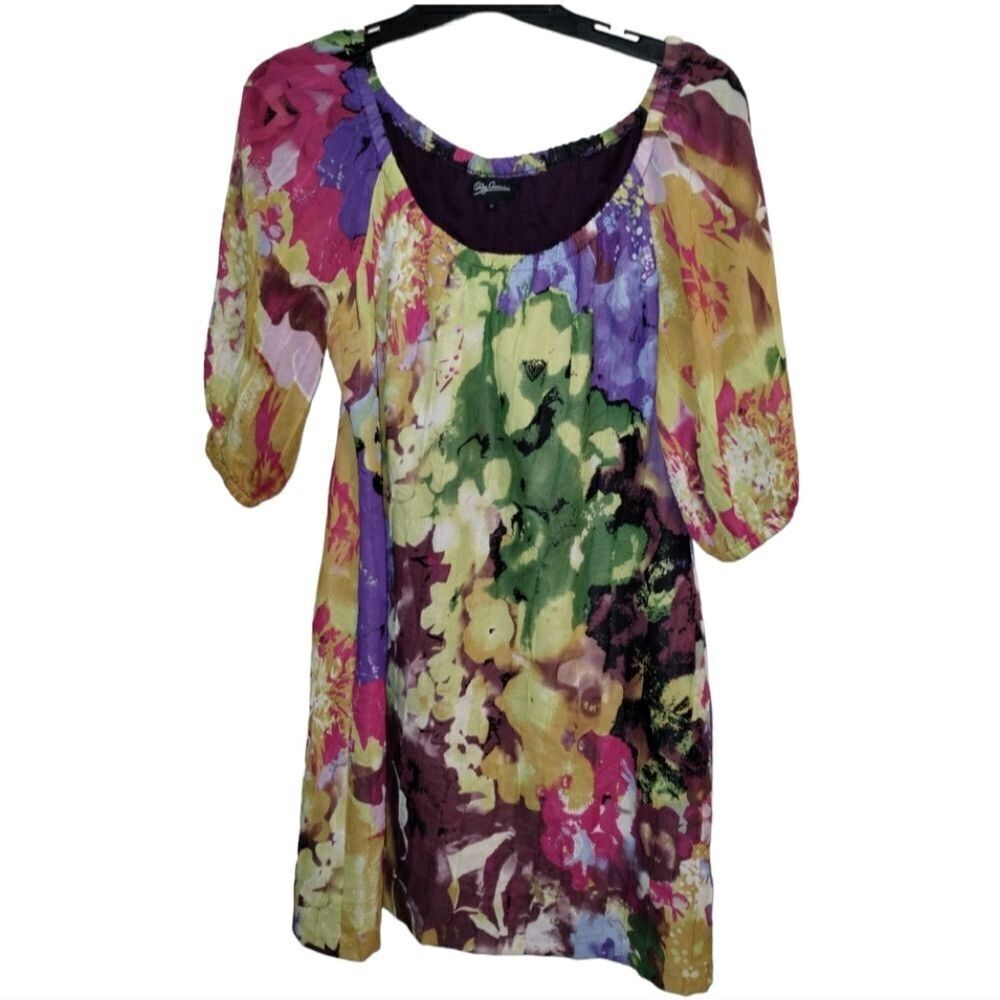 Vintage Oleg Cassini Multi Color Dress - Picture 6 of 8